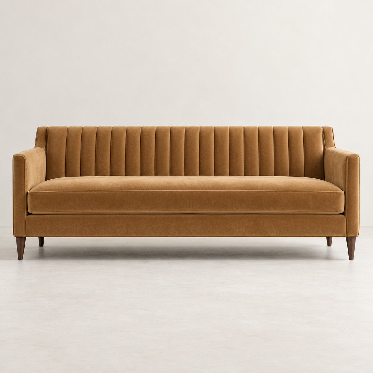 Camel Channel-Tufted Sofa by MAYF HOME