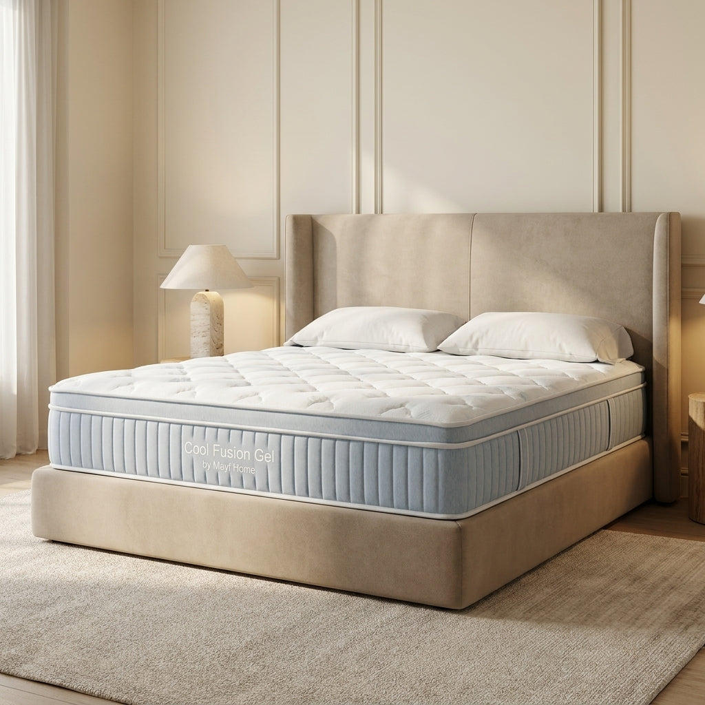 Cool Fusion Gel Euro Top Mattress by Mayf Home — product photo, angle 1