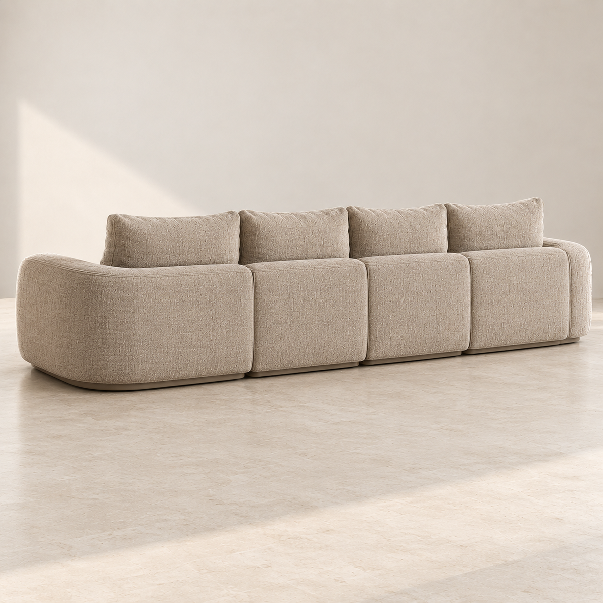 Dune Modular Sand Chenille Chaise Sofa by MAYF Home