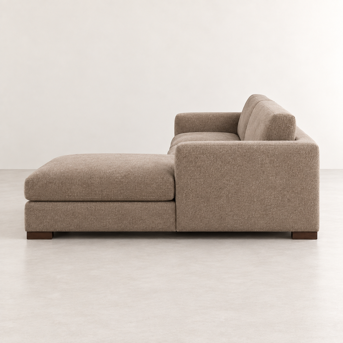 Taupe L-Shaped Sectional Sofa by MAYF HOME