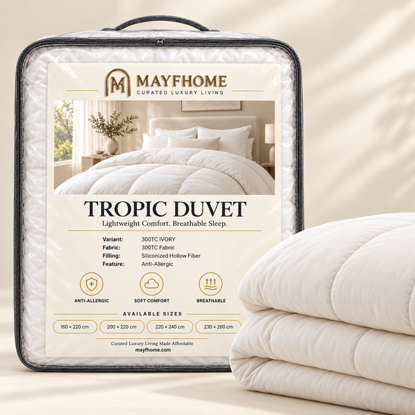 Tropic Duvet - Ivory By Mayfhome