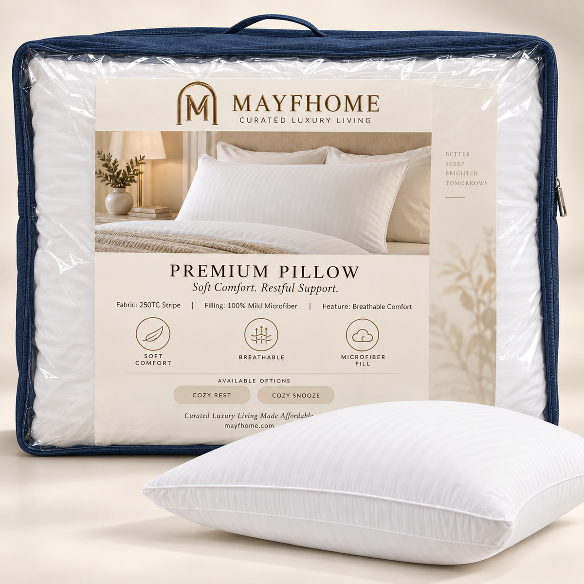 MAYF Home VIROSA Micro Fiber Pillow 1200g — product photo
