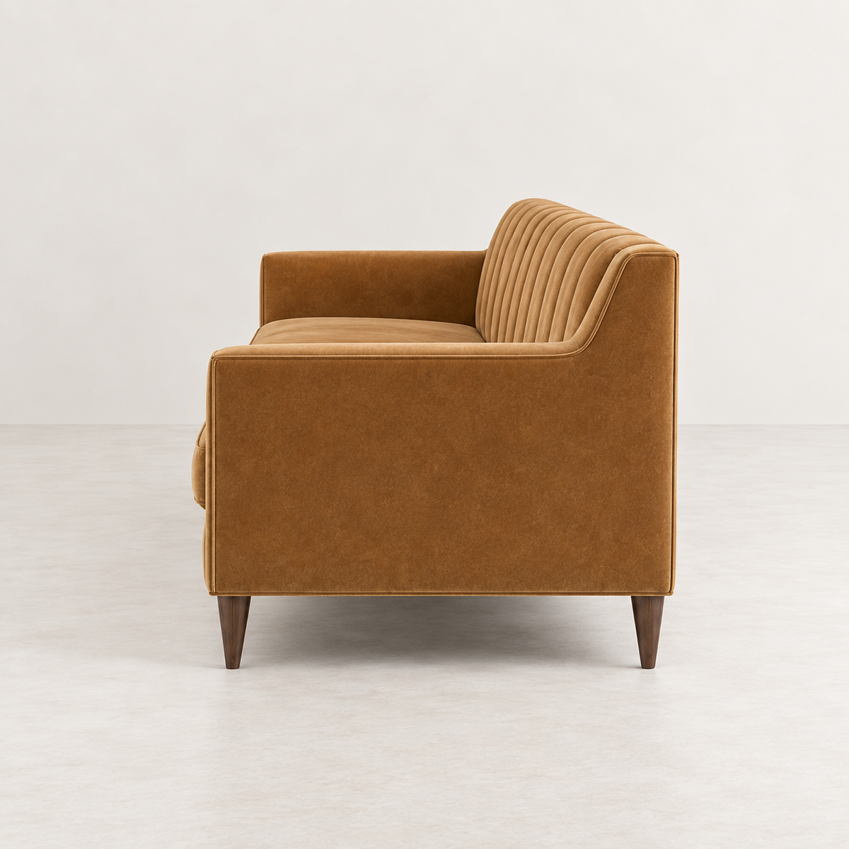 Camel Channel-Tufted Sofa by MAYF HOME