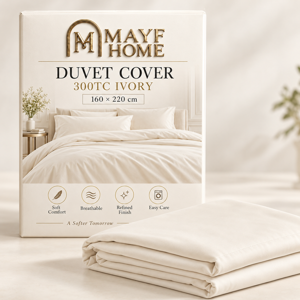 MAYF Home 300TC Duvet Cover – Ivory