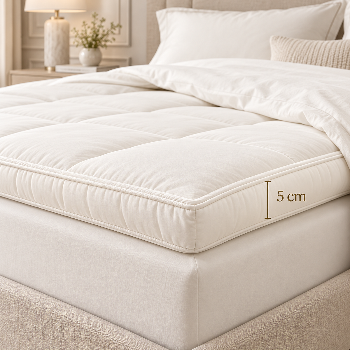 MAYF Home 300TC Mattress Topper – Ivory