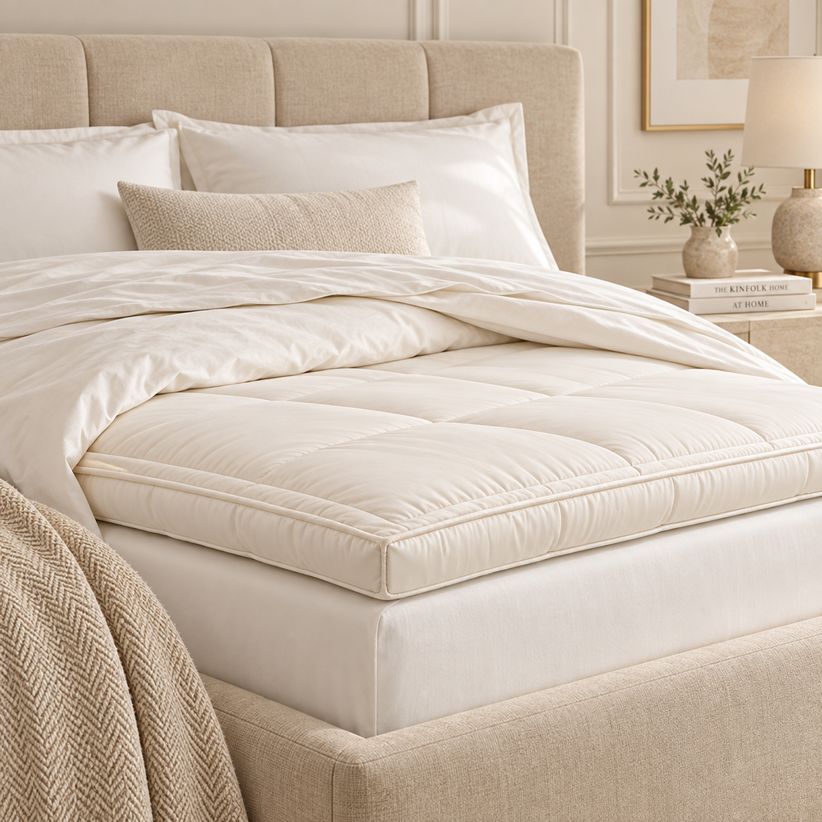 MAYF Home 300TC Mattress Topper – Ivory