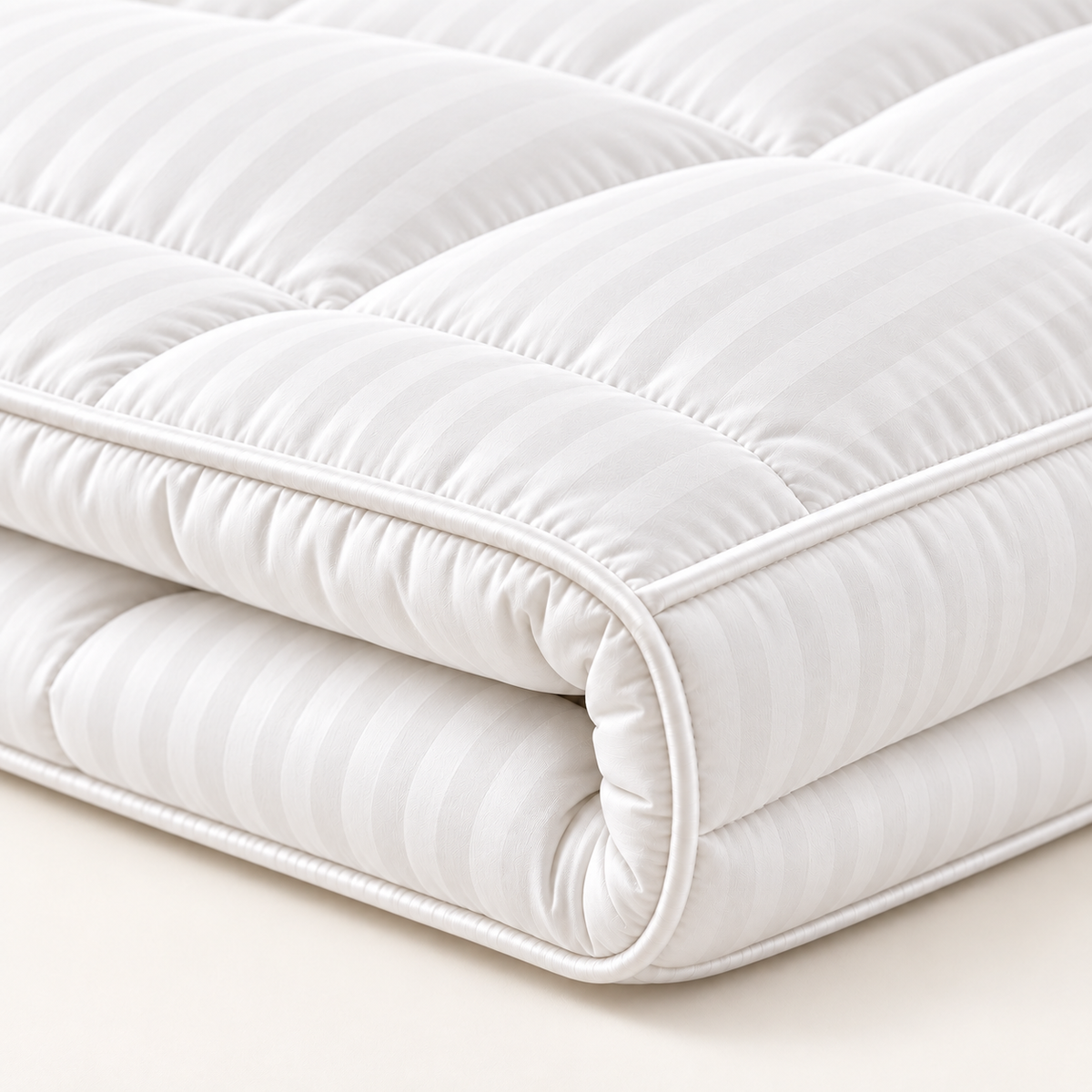 MAYF Home 300TC Mattress Topper – White Stripe