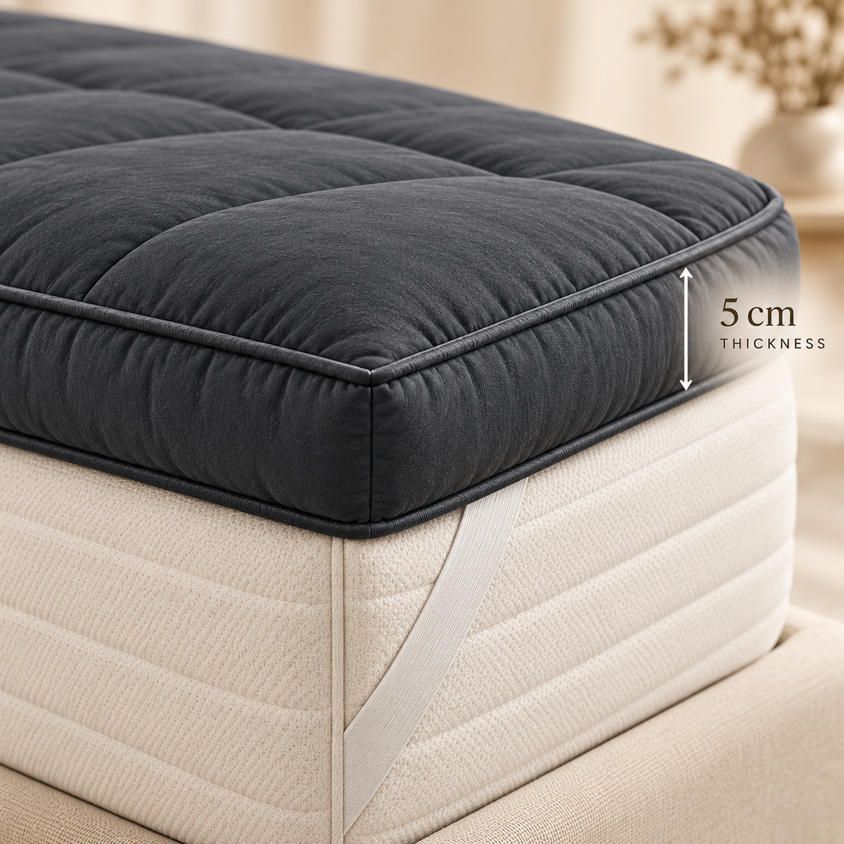MAYF Home 300TC Mattress Topper – Charcoal