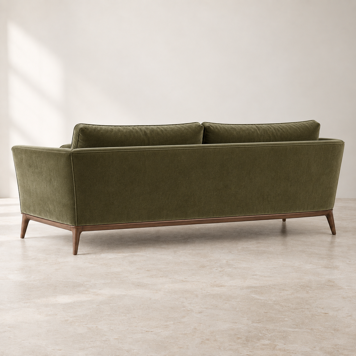 Olive Atelier Olive Velvet Three-Seat Sofa by MAYF Home