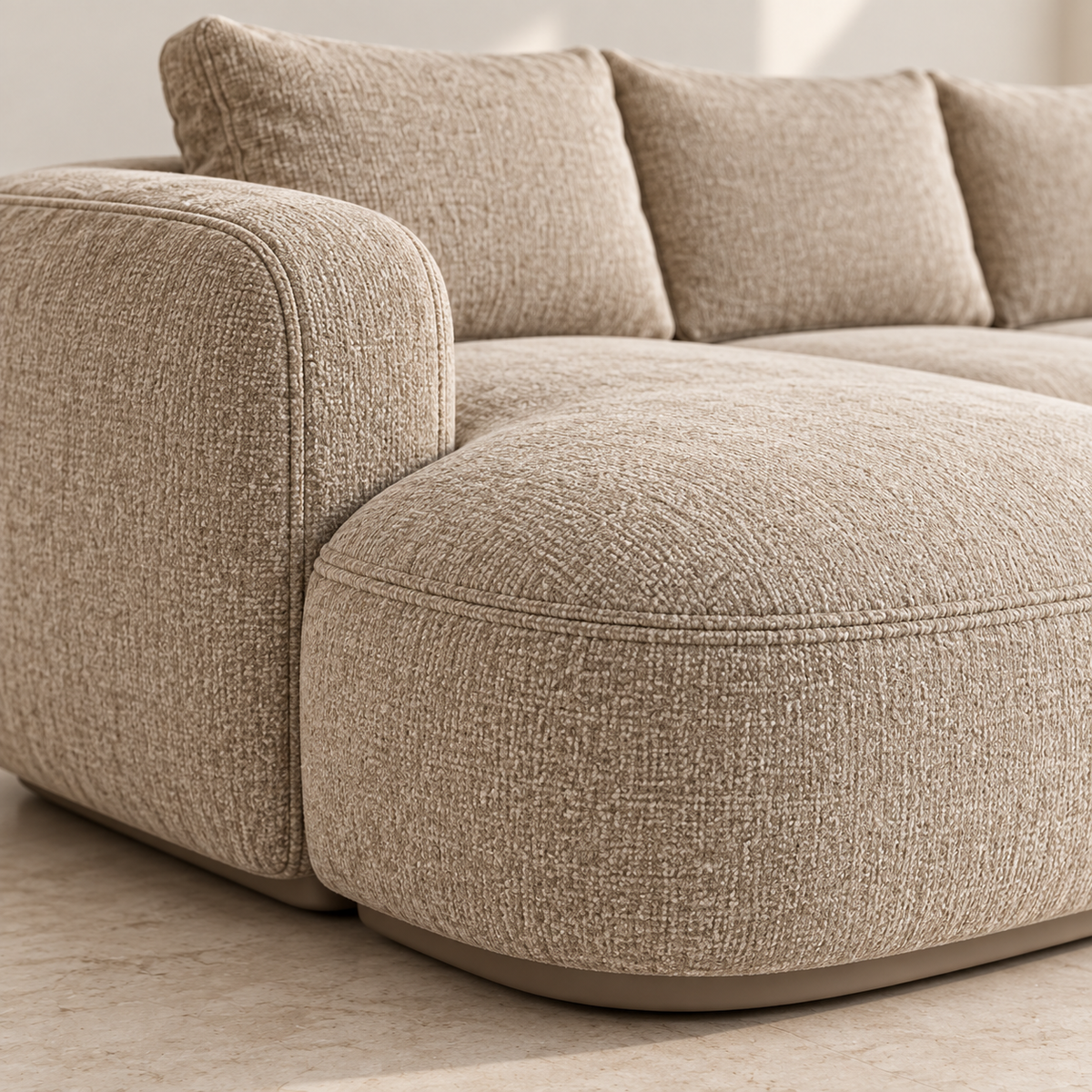 Dune Modular Sand Chenille Chaise Sofa by MAYF Home
