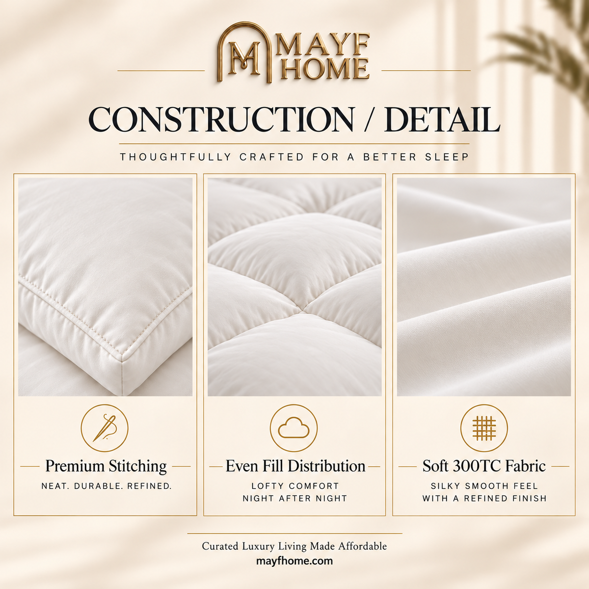Tropic Duvet - Ivory By Mayfhome