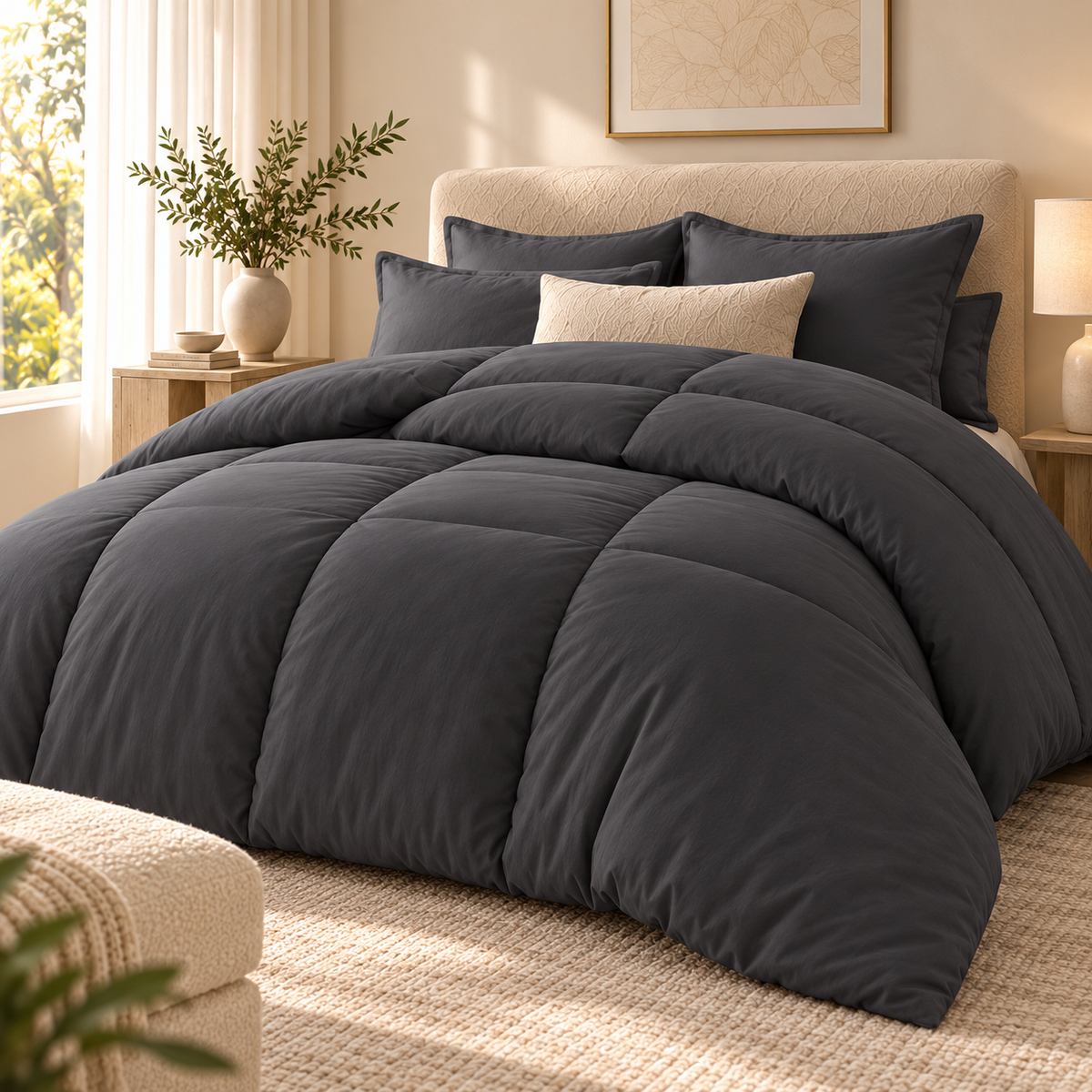 MAYF Home 300TC Duvet – Charcoal