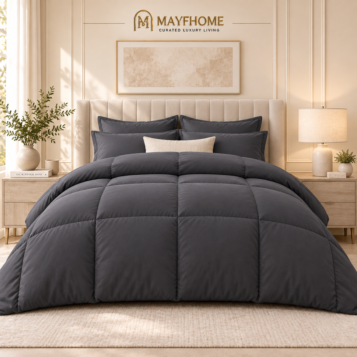 MAYF Home 300TC Duvet – Charcoal