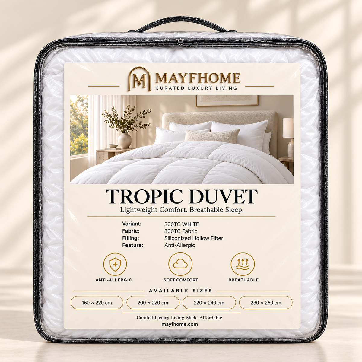 MAYF Home 300TC Duvet – White